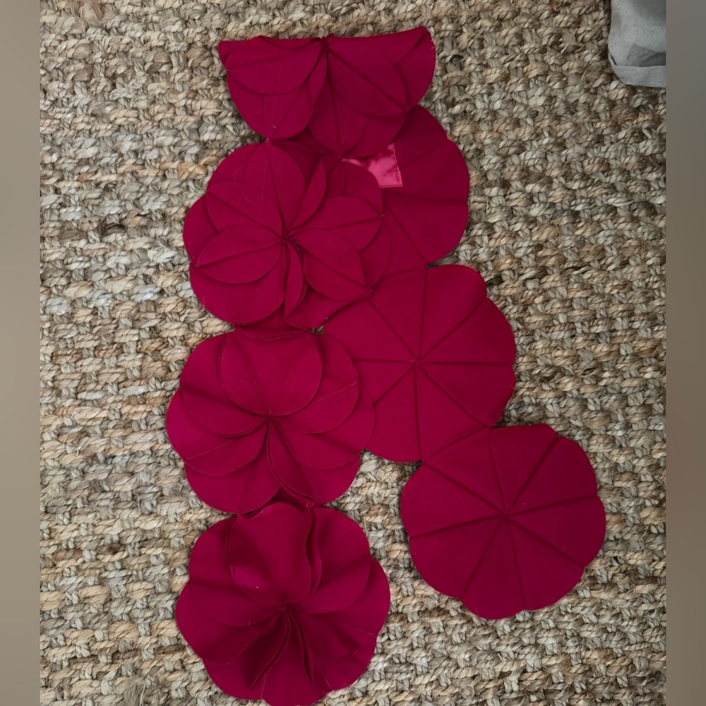 Hot pink circle scarf